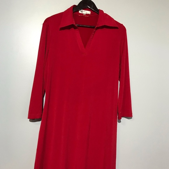 2 for $20 DS Italy Red Dress with Tie Waist. Large - Picture 3 of 7